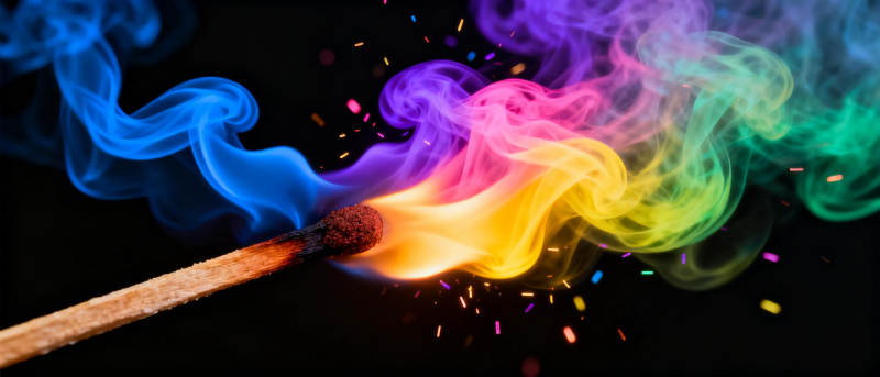 彩虹火焰图片