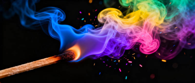 彩虹火焰图片