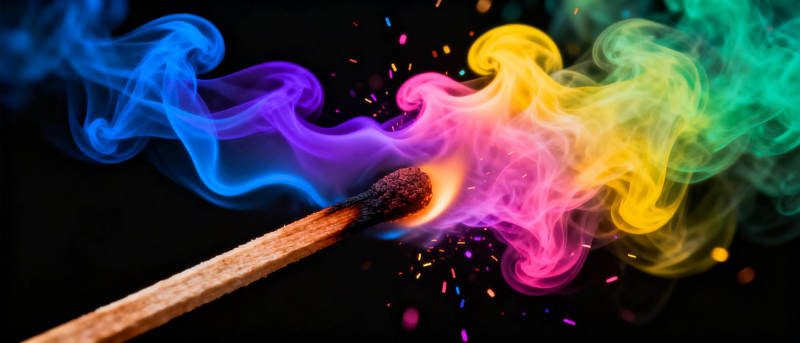 彩虹火焰的奇妙瞬间图片