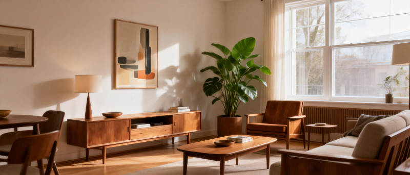 温馨现代客厅一角图片