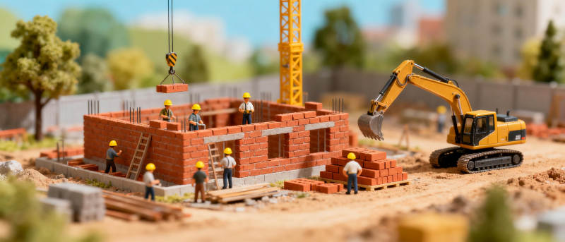 建筑工地模型场景图片