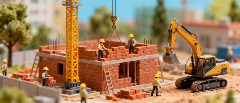 建筑工地模型场景图片