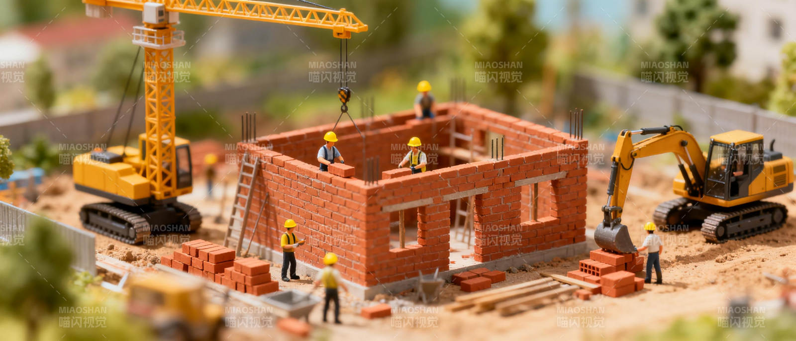 建筑工地模型图片