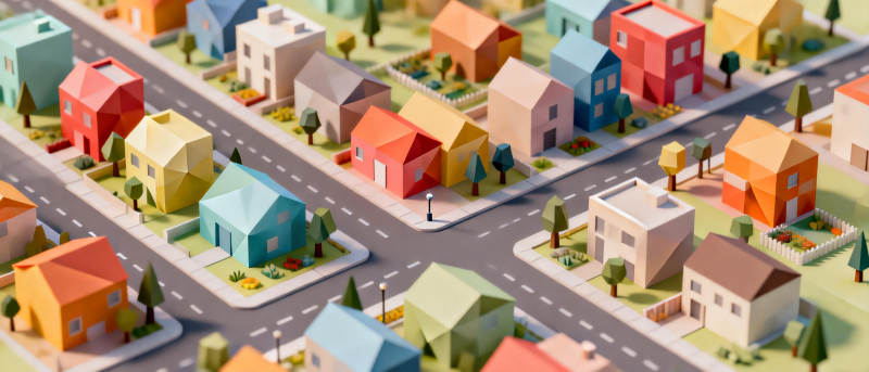 多彩社区模型图图片