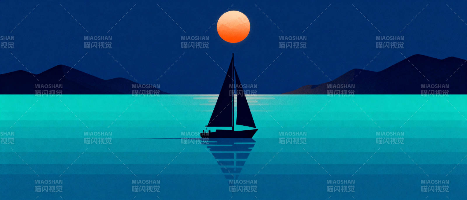 月下孤舟静泊图片