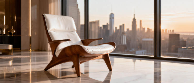 都市晨光中的优雅椅图片