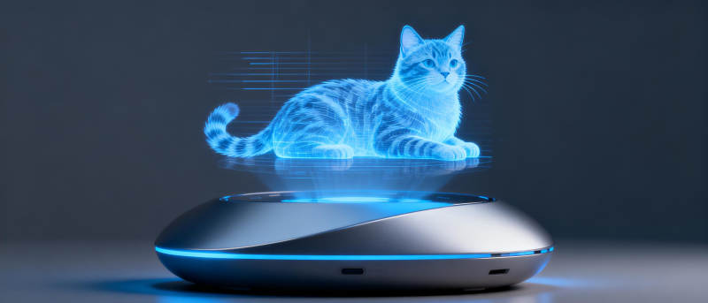 全息投影猫咪图片