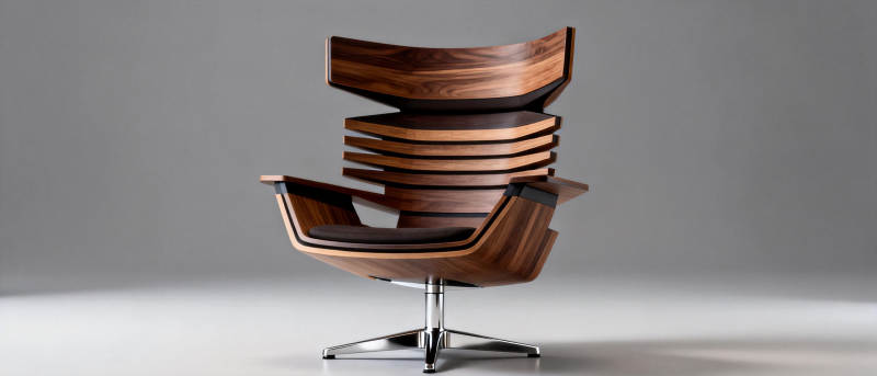 现代木质休闲椅图片