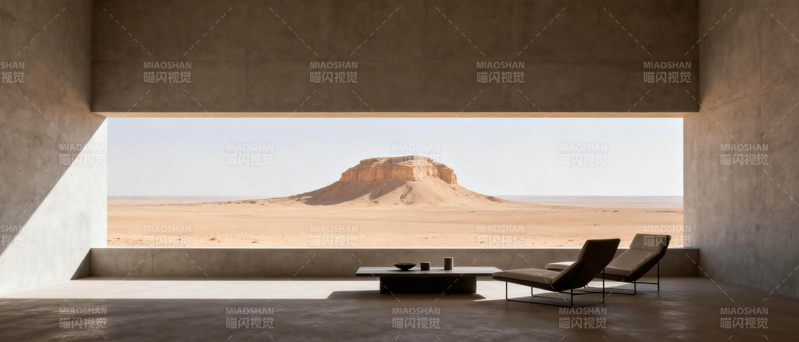 沙漠中的现代居所图片