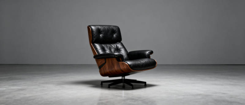 现代皮质休闲椅图片