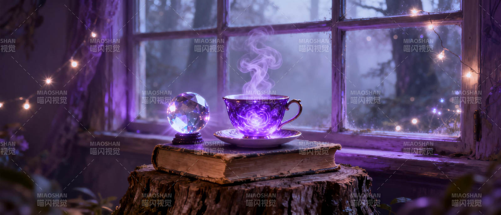 魔法茶香夜景图片