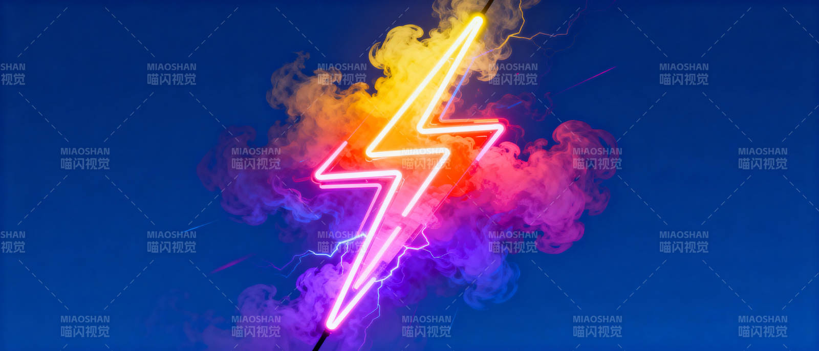霓虹闪电风暴图片