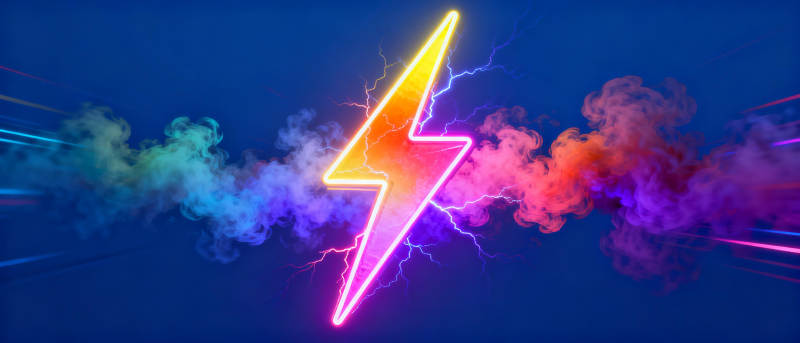 霓虹闪电云彩图片