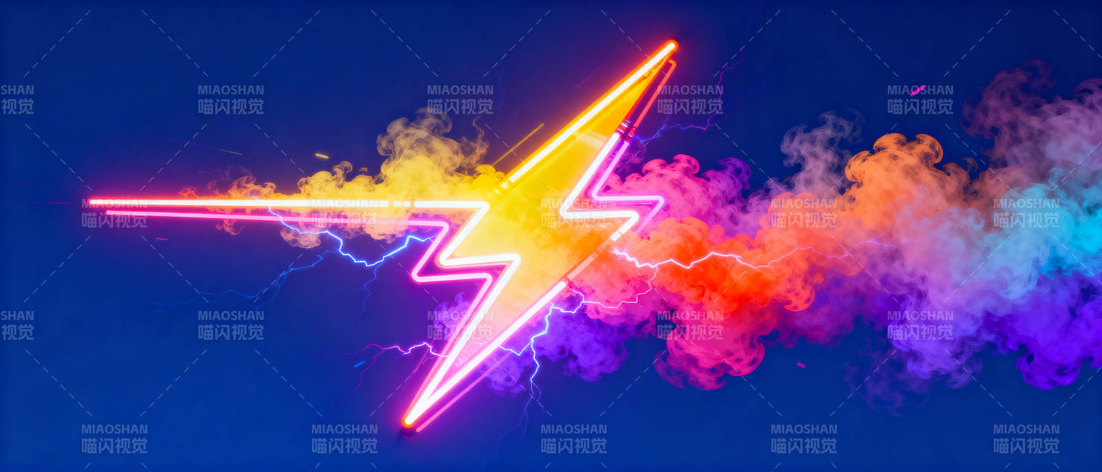 霓虹闪电风暴图片