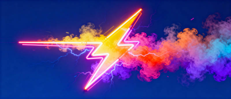 霓虹闪电风暴图片