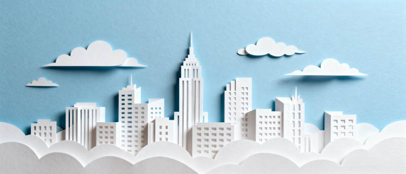 纸艺城市天际线图片