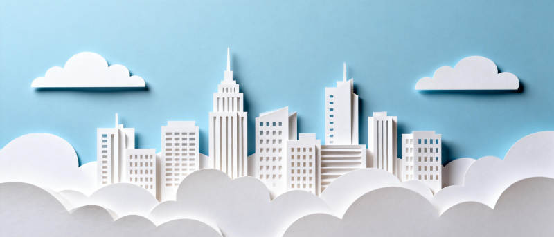 纸艺城市天际线图片