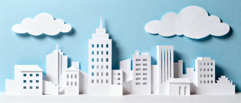 纸艺城市风景图片