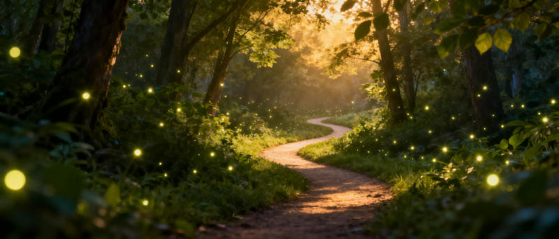 萤火森林小径图片