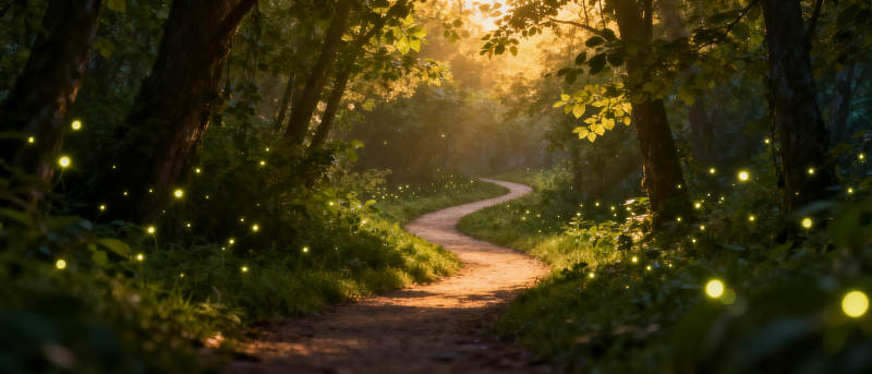 萤火森林小径图片