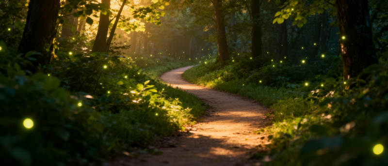 萤火森林小径图片