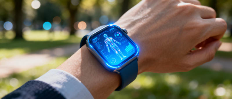 智能手表显示健康数据图片