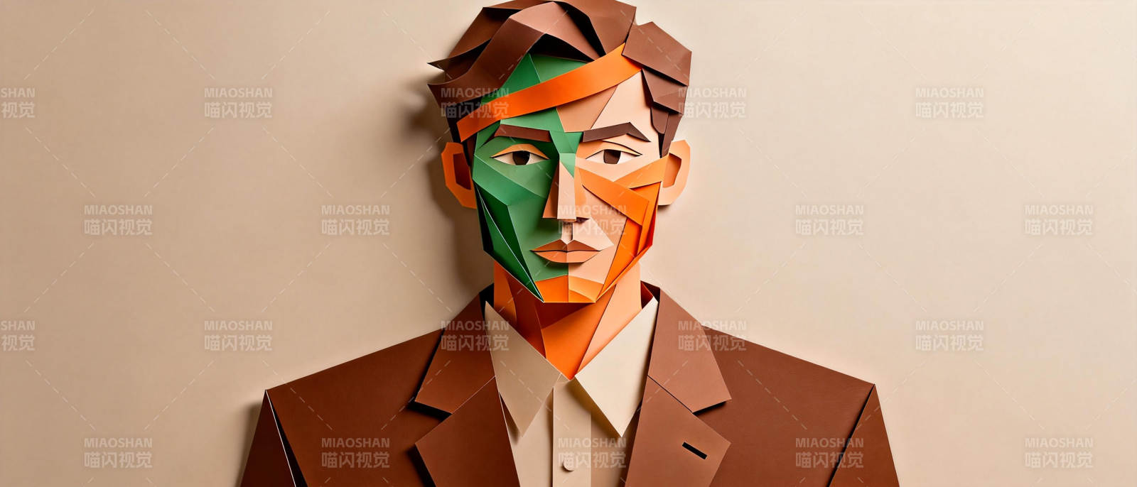 几何人脸艺术图片