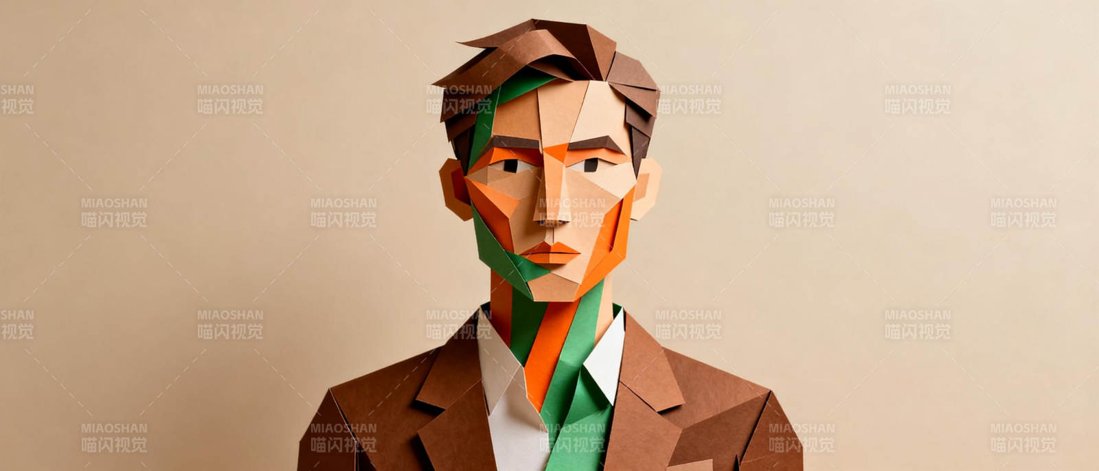 低多边形人物肖像图片