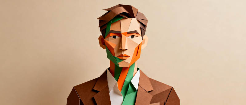 低多边形人物肖像图片