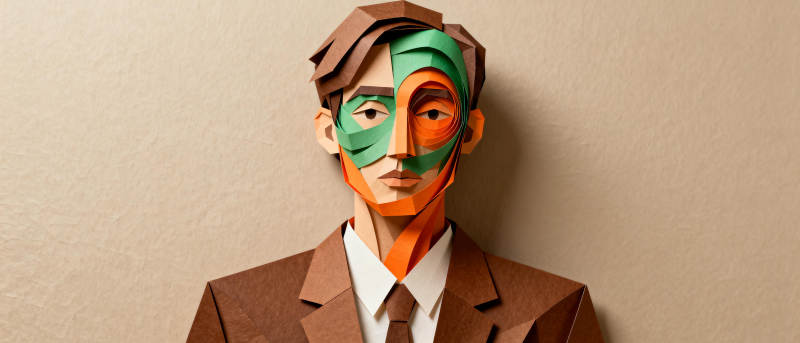 纸艺人脸艺术图片