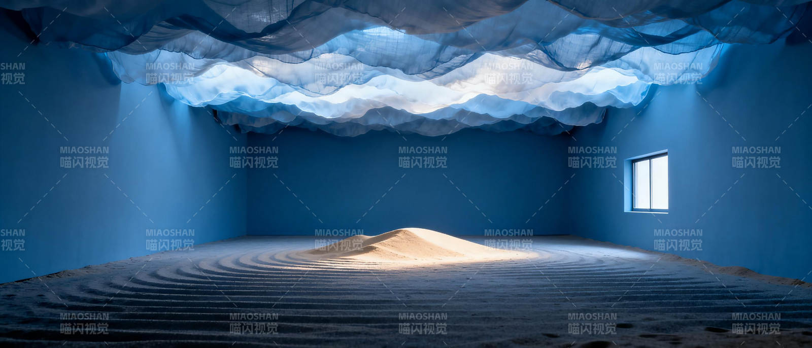 沙丘与云影图片