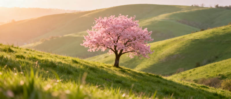 春日樱花树图片