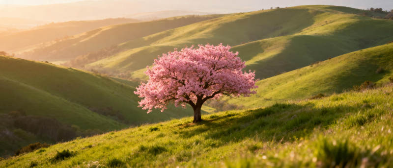 樱花树下春光好图片