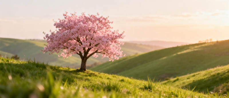 樱花树下春意浓图片