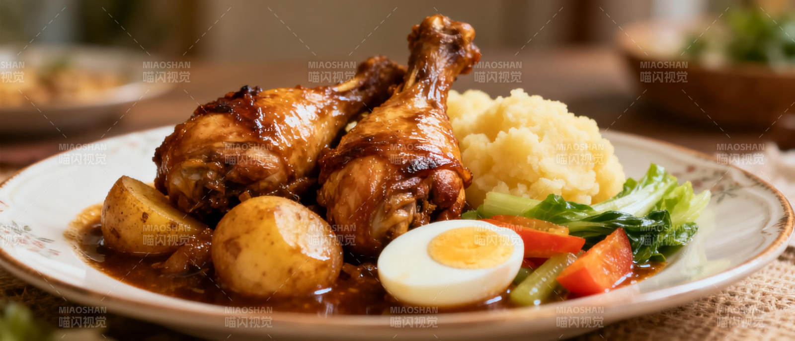 美味鸡腿配土豆图片