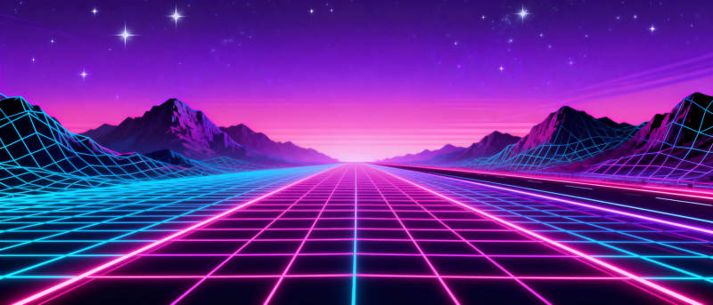 霓虹山河夜景图片