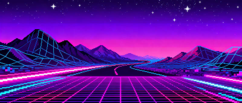 霓虹山河夜景图片