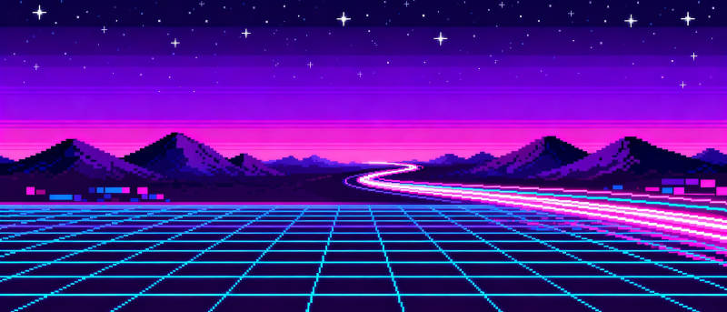 霓虹夜景公路图片