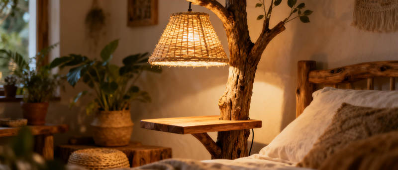 温馨自然卧室一角图片