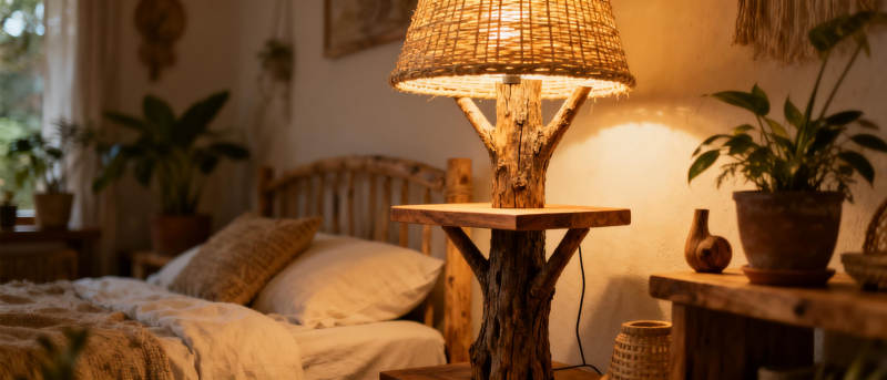 温馨自然卧室一角图片