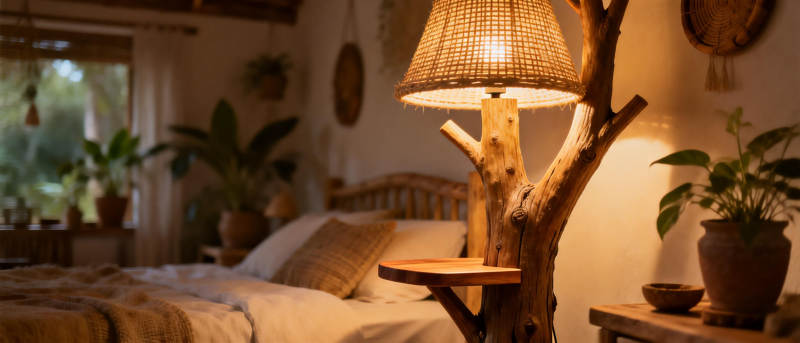 温馨自然卧室一角图片