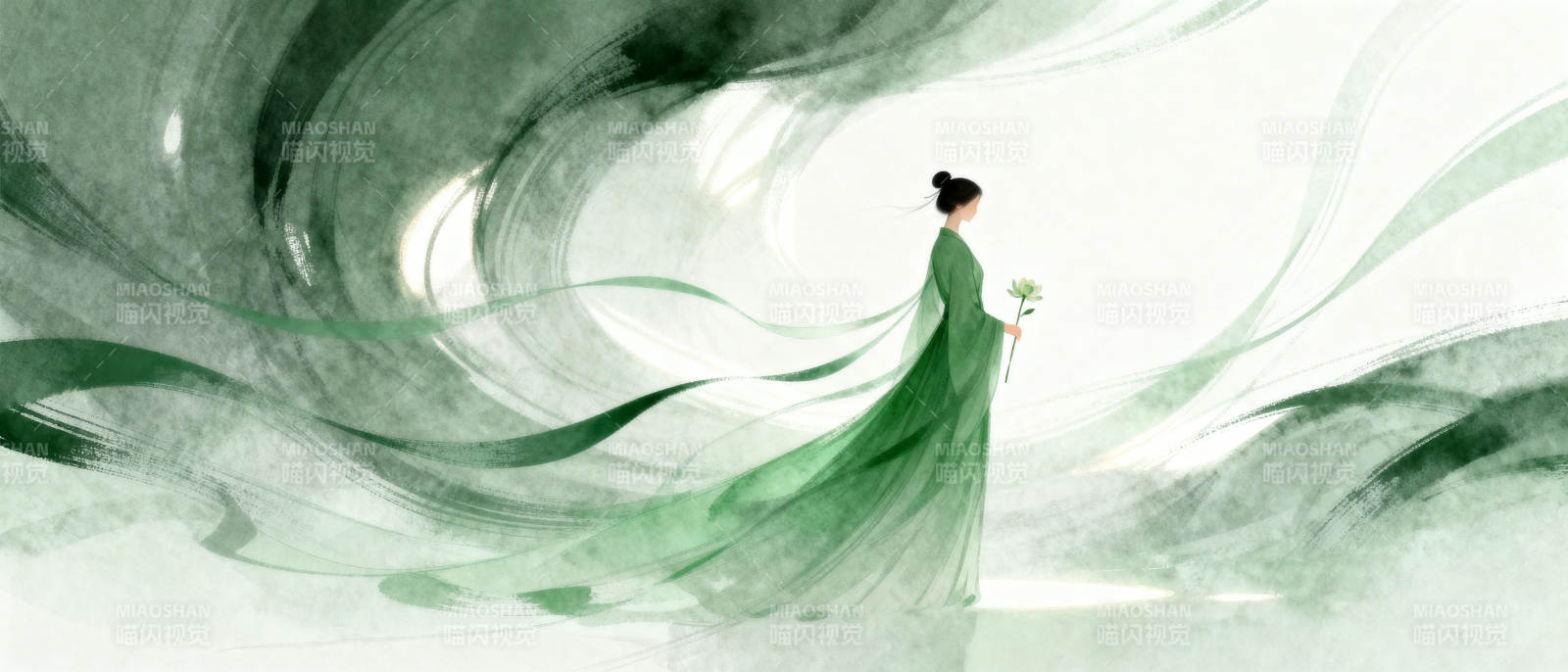 绿影翩跹图片