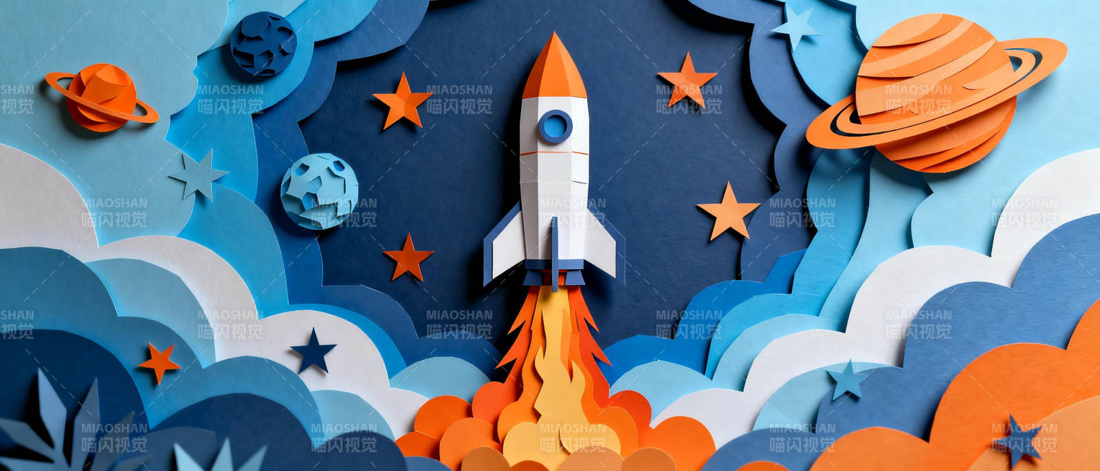 火箭升空探星辰图片