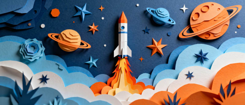 火箭升空探星辰图片