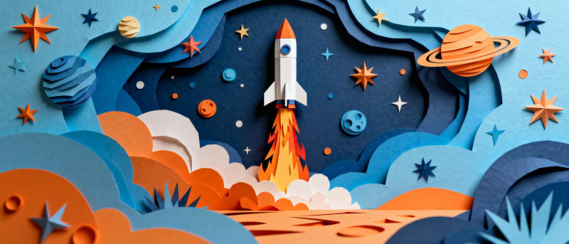 火箭升空梦启航图片