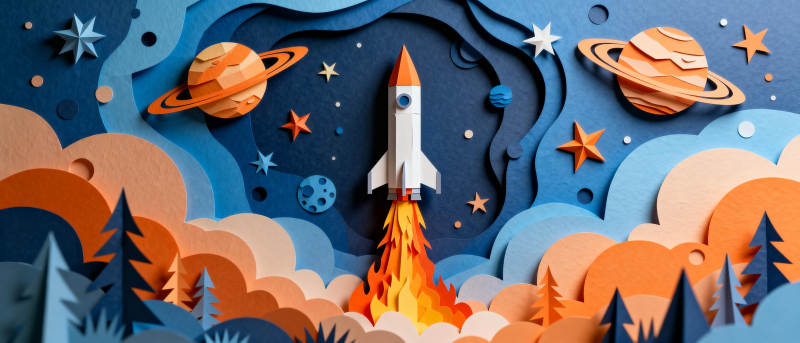 火箭升空之旅图片