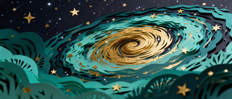 星河漩涡夜景图片