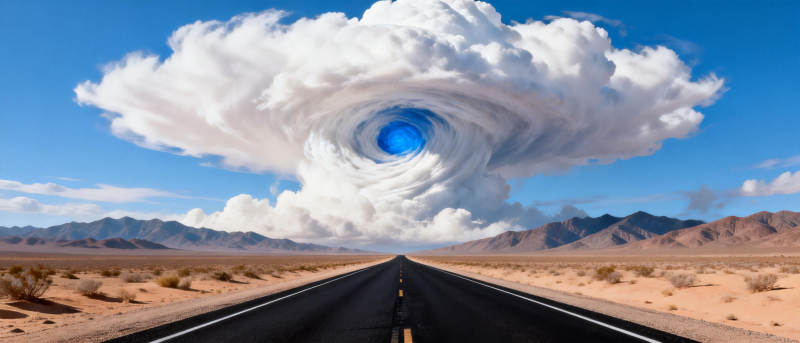 沙漠公路奇云图片