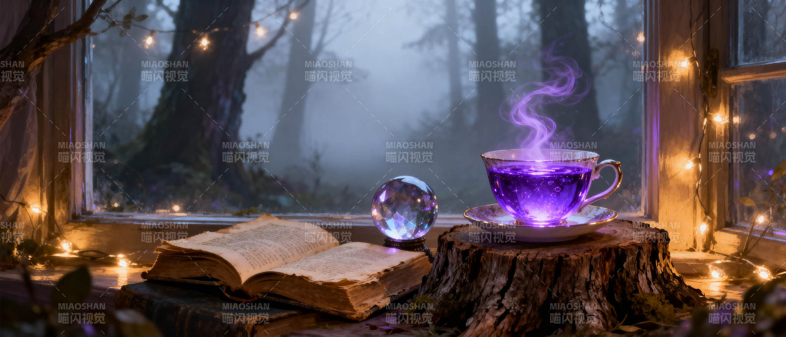 魔法茶香夜读图片