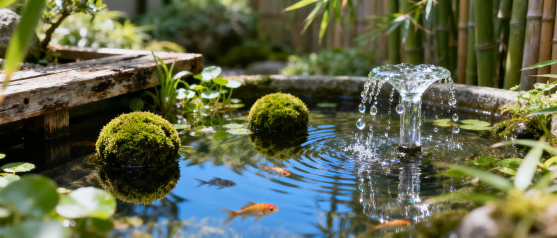 静谧池塘小景图片